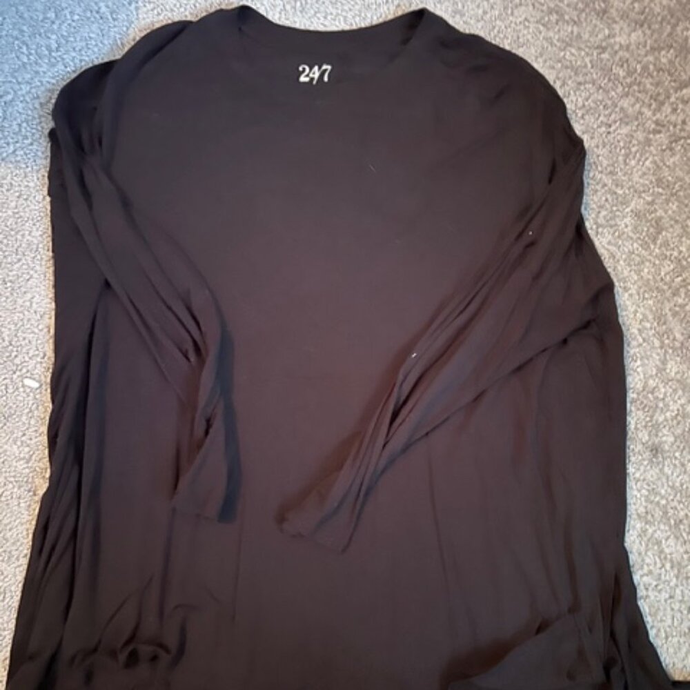 Maurices 24/7 Black Long Sleeve Tunic